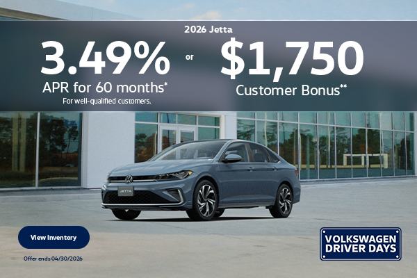 MY26 Jetta APR or Customer Bonus- April 