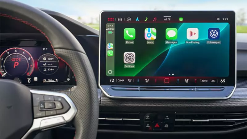 2026 Volkswagen Golf GTI 12.9-inch touchscreen display