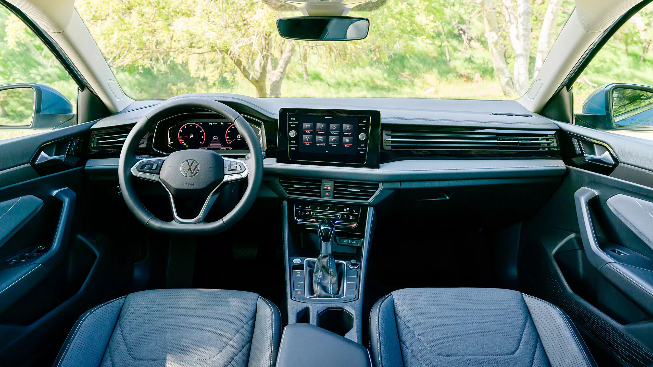 2026 Jetta interior Titan Black leather