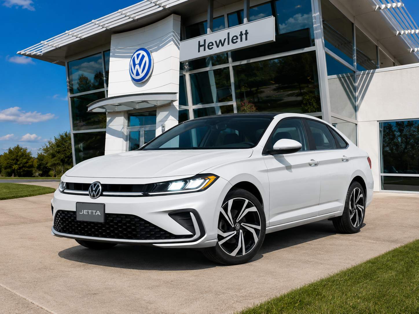 2026 Volkswagen Jetta SEL front three-quarter view at Hewlett Volkswagen Georgetown TX