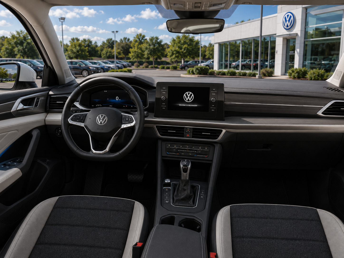 2026 Volkswagen Jetta SEL interior with 10.25-inch Digital Cockpit Pro and 8-inch floating touchscreen