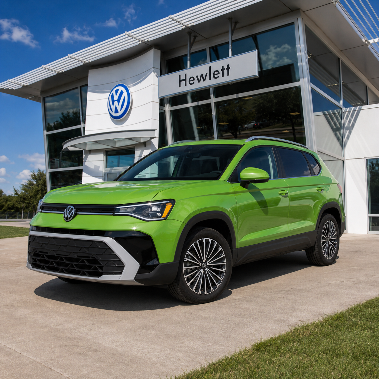 2026 Volkswagen Taos SE front three-quarter view at Hewlett Volkswagen Georgetown TX