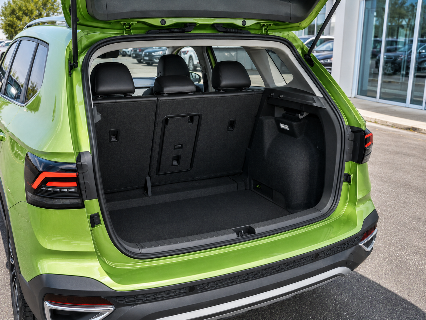 2026 Volkswagen Taos SE cargo area and rear seating