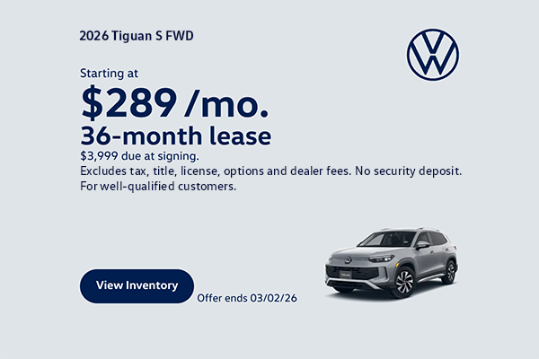 Tiguan S Lease- February 2026