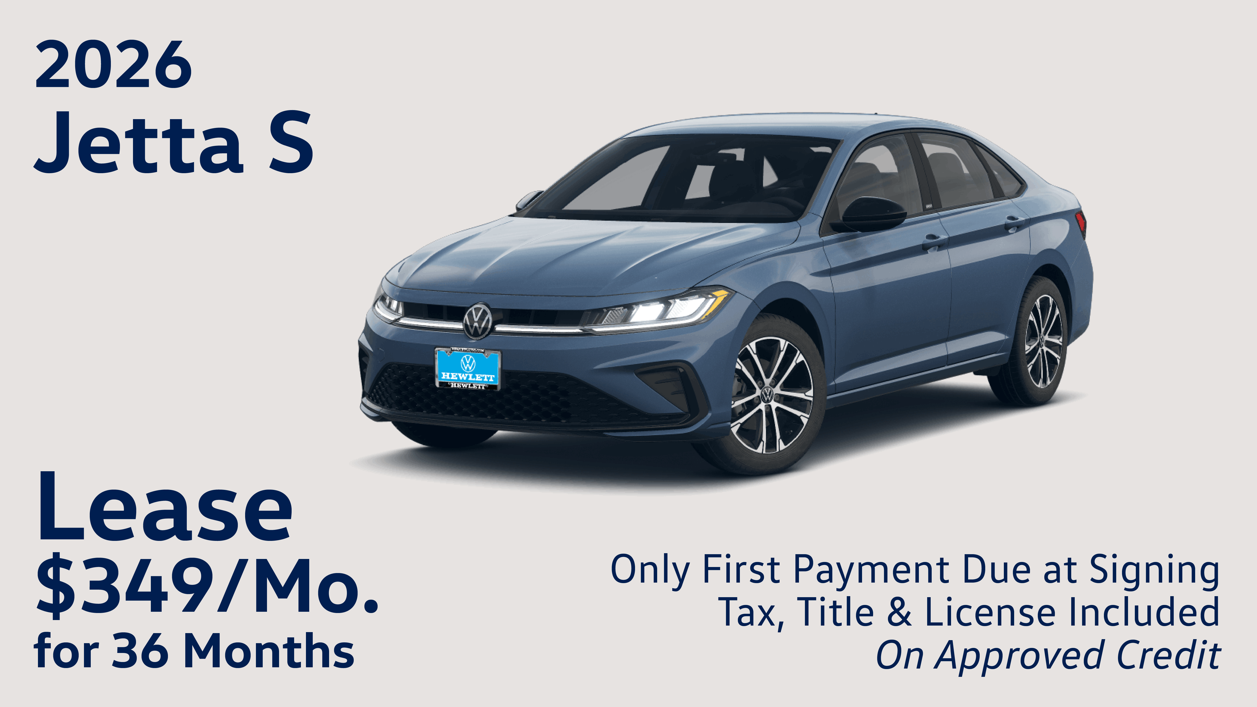 2026 Volkswagen Jetta S $349 Lease