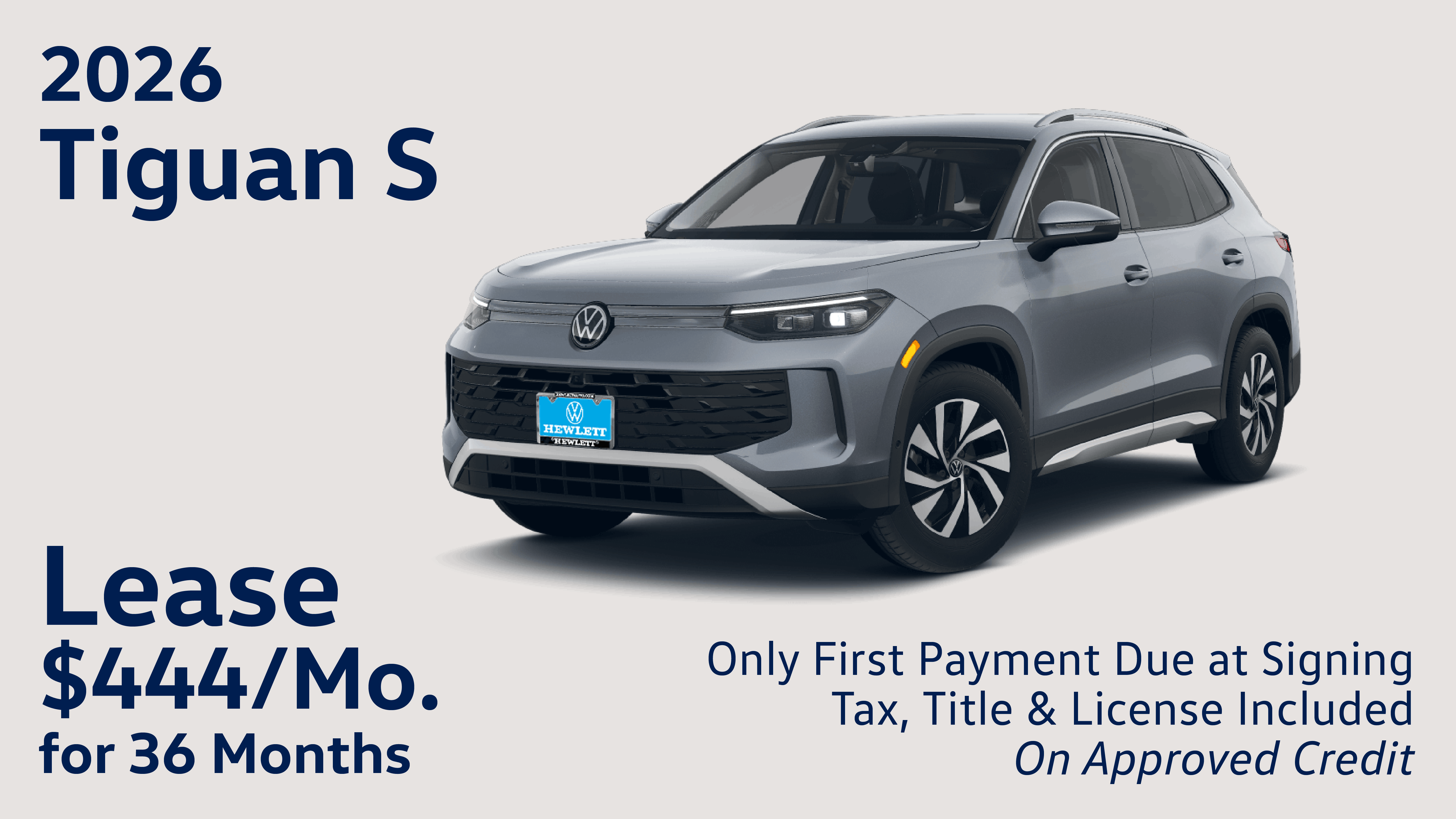 2026 Volkswagen Tiguan S $444 Lease
