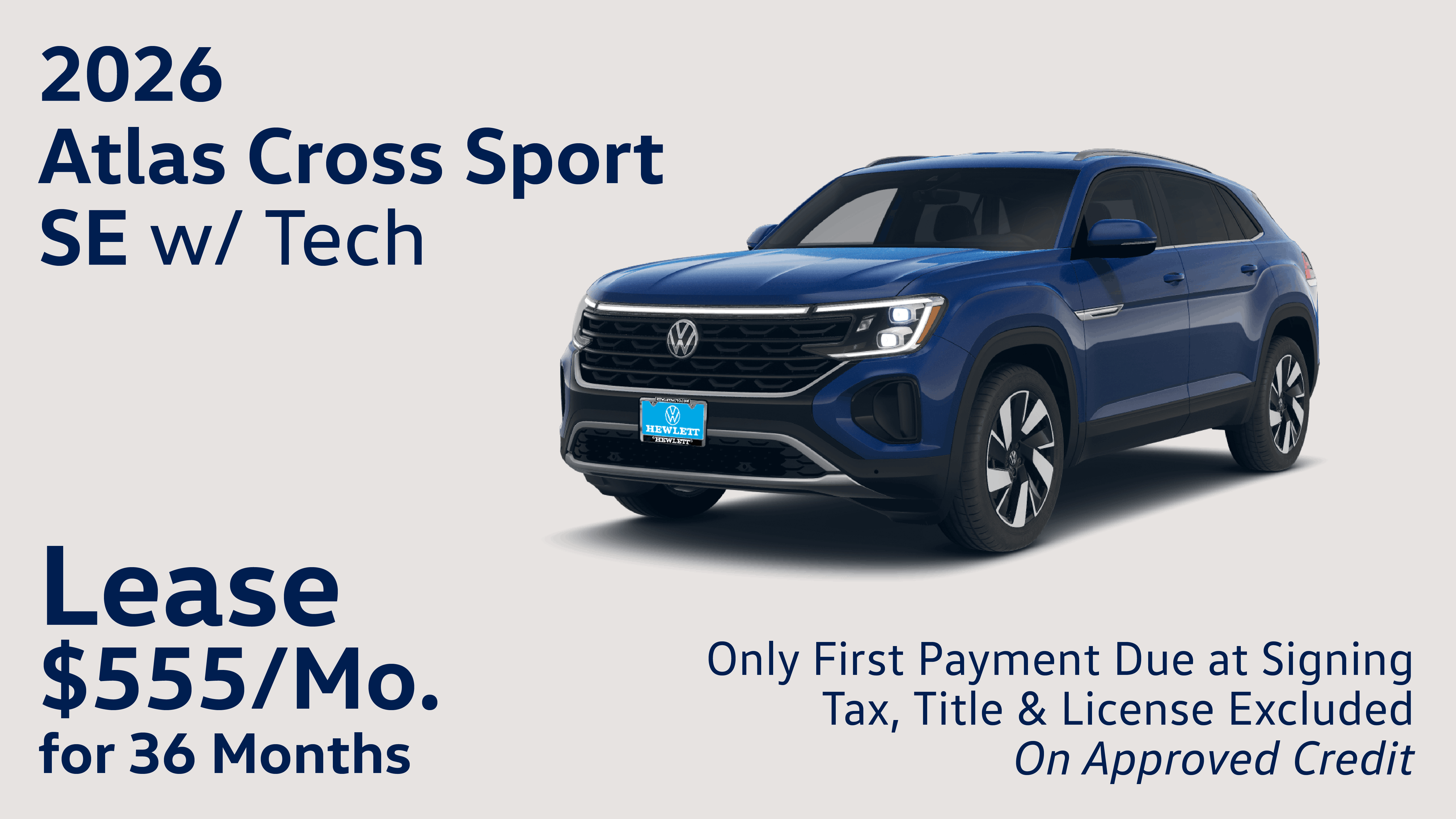 2026 Volkswagen Atlas SE $555 Lease 36 Months